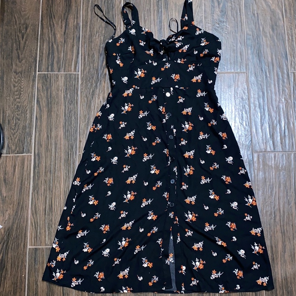 Lulus black midi dress